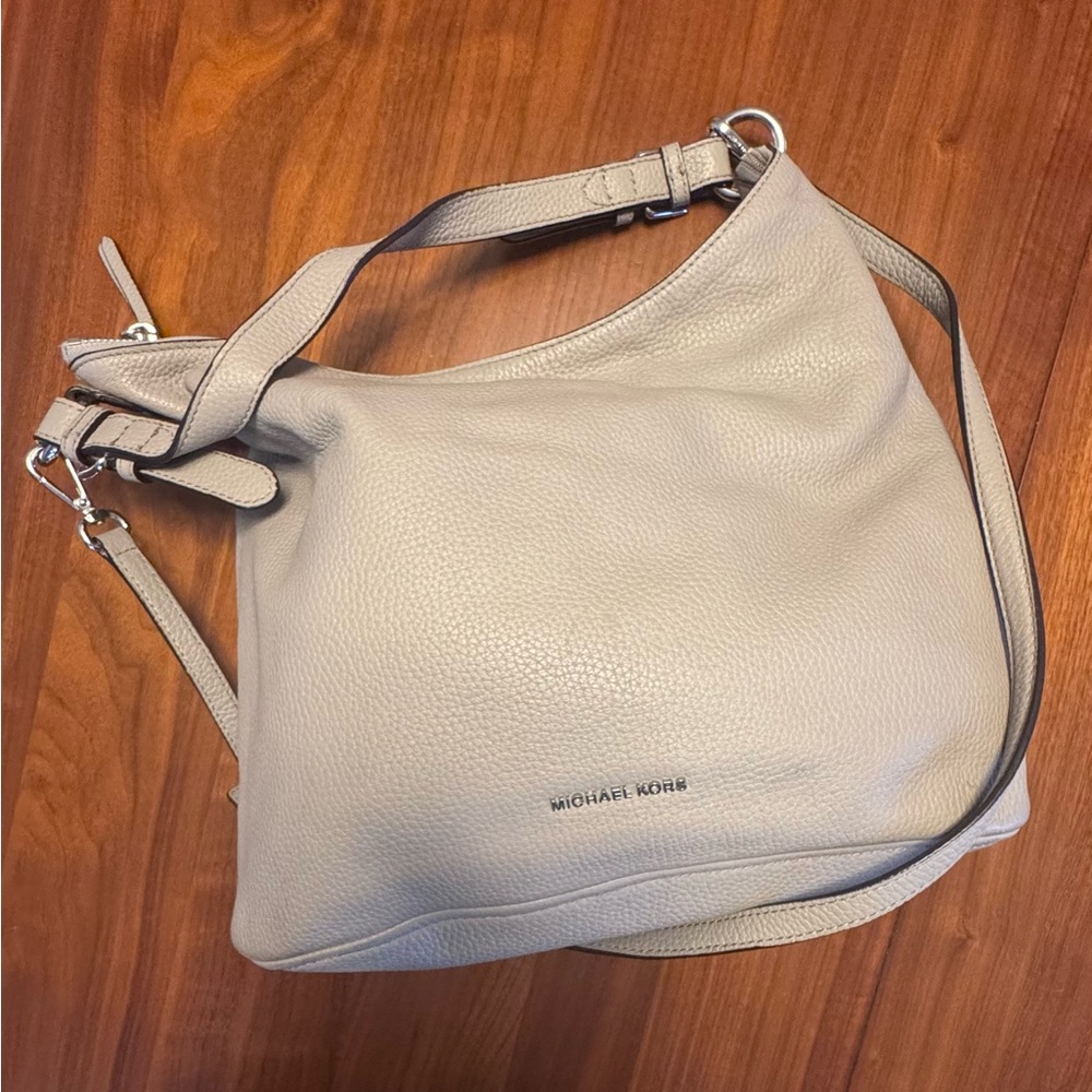 Gray Leather Michael Kors Bag
